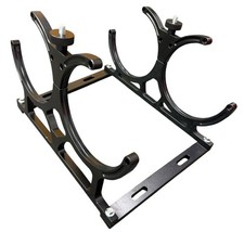 Nitrous Oxide Nos Black Billet Aluminum Dual Bottle Holder Bracket 7 10-15lb