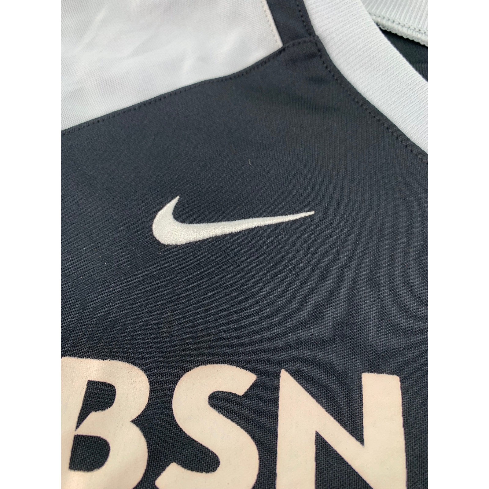 Nike Dri Fit BSN Sports Mens Baseball Jersey Size S Gray Red 1 thumbnail 3