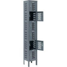 6-Tier 6 Door Ventilated Locker 12"Wx12"Dx12"H Assembled