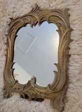 Antico comò/specchio da parete Art Nouveau oro anni 20 14x11