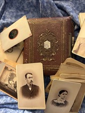 35 Antique Victorian Photos Lot 8 Tintypes w/ Original Photo Album Collection