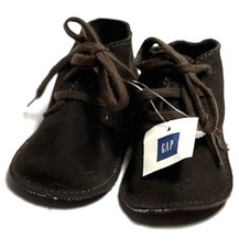 New With Tags Baby Gap Boys Soft Flexible Brown Suede Shoes Boots sz 6-12m