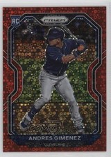 2021 Panini Prizm Tier II Red Donut Circle Prizm /99 Andres Gimenez #120 1bi0