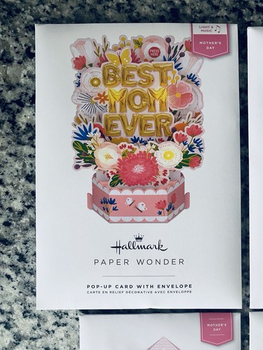 4 ~ Hallmark Paper Wonder ~ Design Pop-Up Card NUOVO ~ Festa della Mamma Amore - Foto 2 di 6