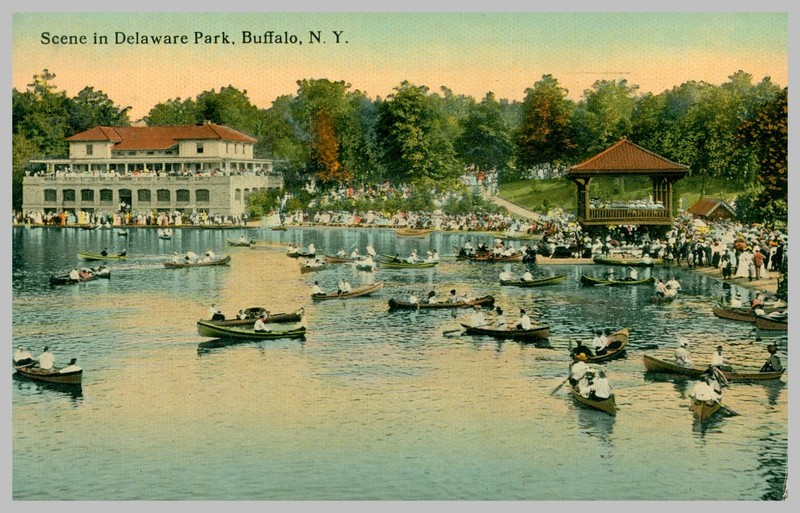 Scene in Delaware Park, Buffalo, N.Y. Posted postcard