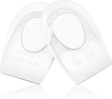 Heel Cups for Achilles Tendonitis Plantar Fasciitis - 2 Pack Gel Shoe Insert...