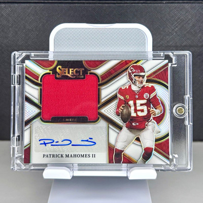 Panini 2025 Select Patrick Mahomes II Chiefs JSW-PMS Prizm Silver Auto MEM /75