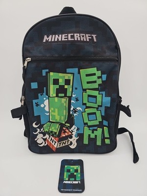 Minecraft Kids 16'' Laptop Backpack with Large Front Pocket And ID Holder