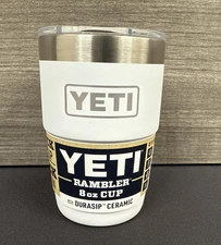 YETI Cape Taupe 8 oz  Stackable Cup (White) Brand New/Free Shipping
