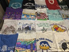 LOT OF 370 VINTAGE T SHIRTS VTG 80s 90s Y2K DESTINATION NOVELTY TOONS SPORTS USA