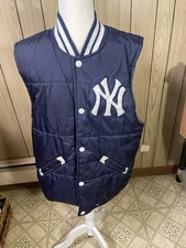 New York Yankees Jacket Vest Mitchell & Ness Cooperstown Collection Men Size L 