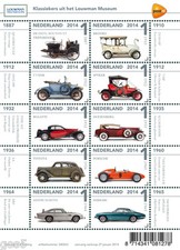 Netherlands 2014   old cars  museum louwman  sheetlet     mnh/postfris us
