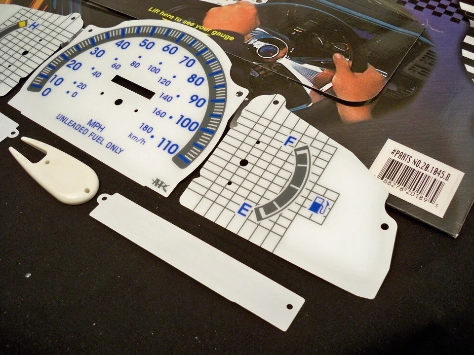 Se adapta a camioneta Toyota Tacoma 98-00 con medidores de racimo de cara blanca que brillan sin RPM Foto 3 de 4