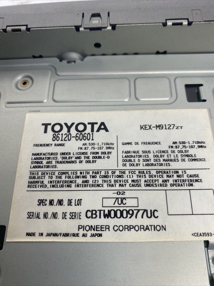 03 07 TOYOTA LAND CRUISER TAPE RADIO NAVIGATION RADIO 86120