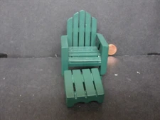 DOLLHOUSE ADIRONDACK CHAIR W/ OTTMAN- GREEN