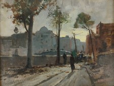 Dipinto di Ezelino Briante, Scorcio di città