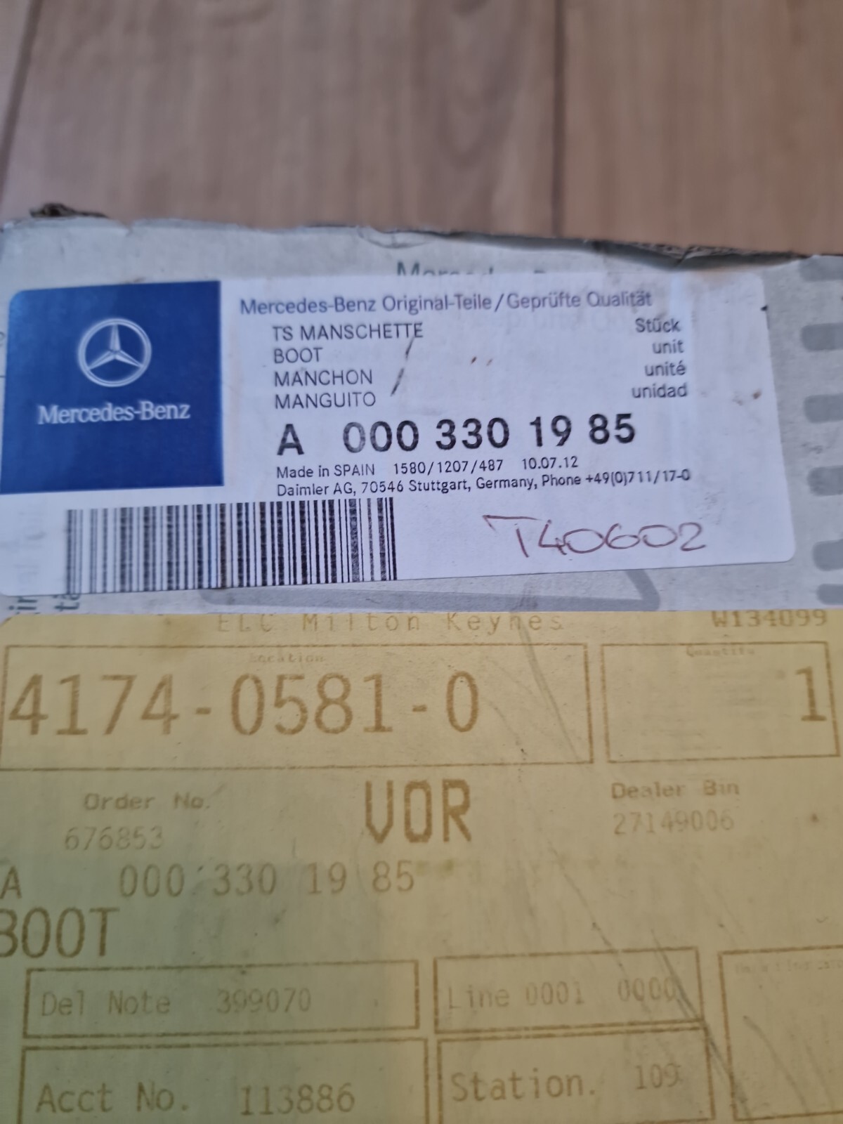 Genuine MERCEDES BENZ V Class VITO Bellow Set Drive Shaft a 000 