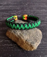Handmade "Solomon Cobra Variation" Paracord Bracelet (Green 2)