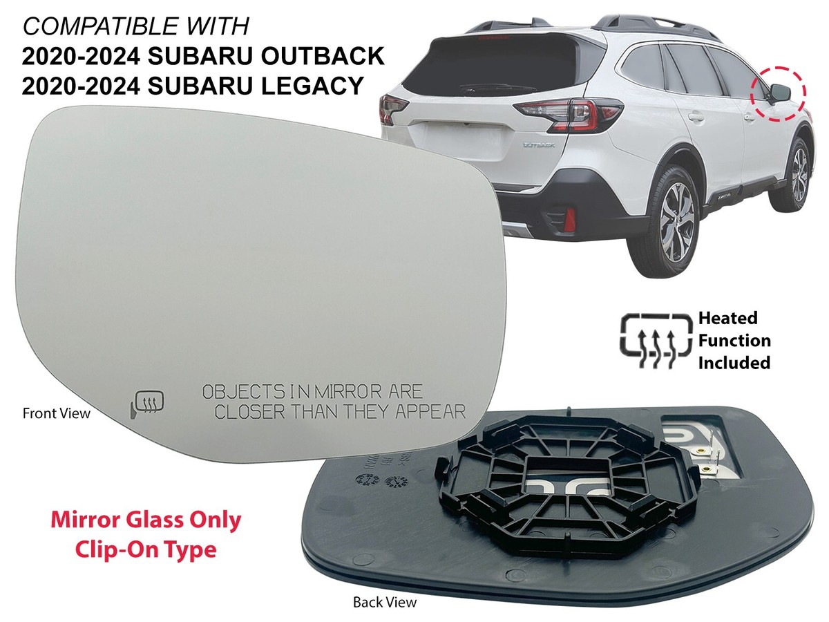 Mirror Glass for 2020-2024 SUBARU OUTBACK LEGACY Heated Passenger