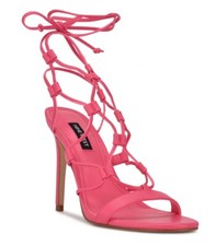 New NINE WEST MIX 3 PINK LACE UP ANKLE STRAP SIZE 7.5M