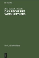 Das Recht Des Werkmittlers | Buch | 9783112309315