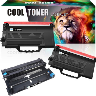 TONER Compatible Brother TN-3480 TN-3512 DR-3400 DCP-L550-DN HL-L5000-D L5100-DN