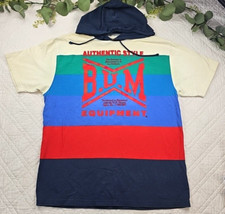 VTG Bum Equipment 90's Men's Graphic Short Sleeve Hoodie Size XL Made in USA