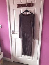 Topshop Bodycon Midi Dress Maroon Size 6