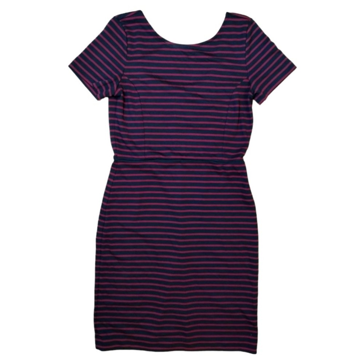 BANANA REPUBLIC Short Sleeve Stripe Dress Blue Women's Size 4 Small