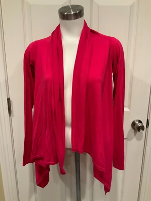 Max Mara Dark Hot Pink Open Front Cardigan, Size Small