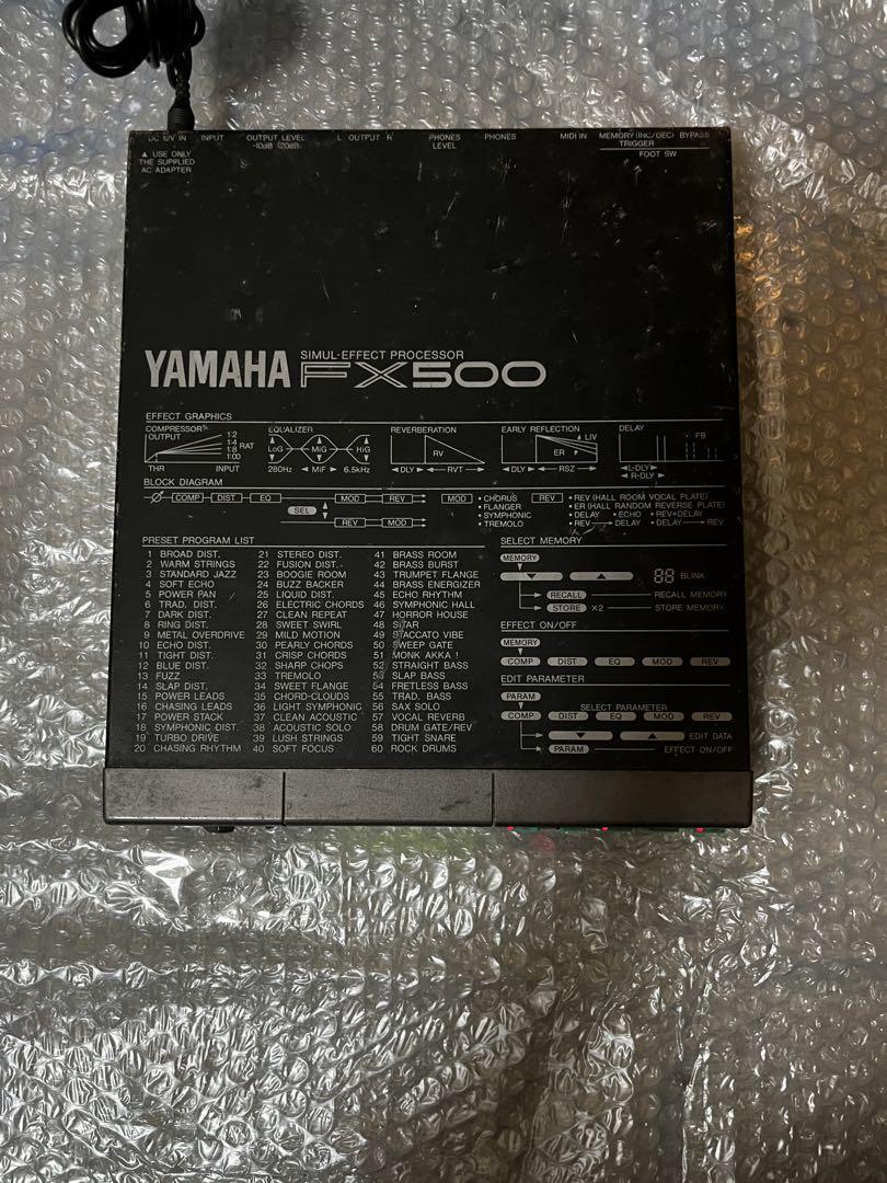 YAMAHA Simul Effect Processor FX500 Made In Japan Effect Rack w