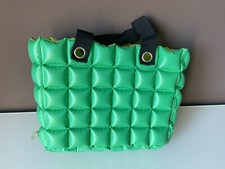 TEZENIS BORSA DA SPIAGGIA GONFIABILE VERDE CON INTERNO GIALLO 33X26X12 cm