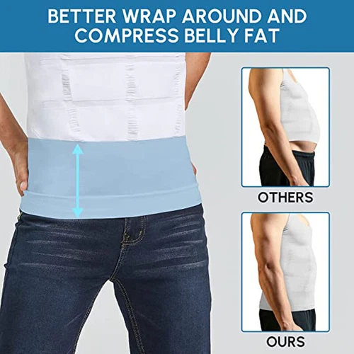 Mens Body Shaper Slim Tummy Vest Compression Shirt Tank Tops Shapewear Workout - Bild 14 von 39