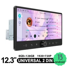 JOYING 12.3inch Screen Head Unit Android13 Support Backup Camera OBD Carplay 4G 