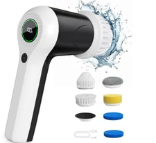 Electric Spin Scrubber, Cordless Shower Scrubber with Battery Level Display