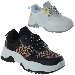 chunky platform lace up trainers