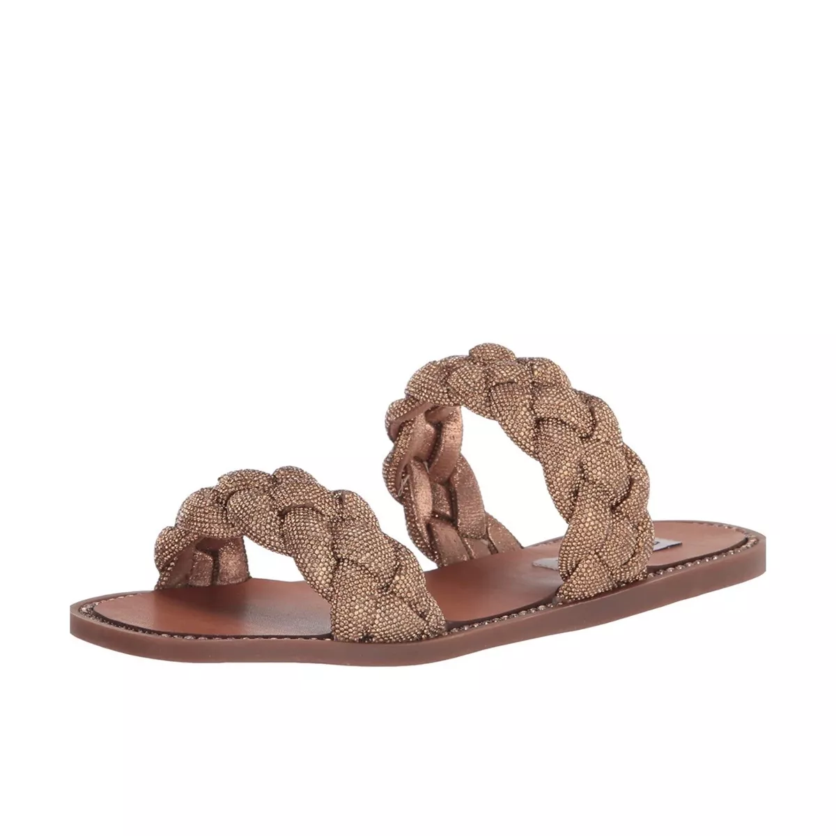 Steve Madden Newbie Flat Sandal Bronze Size 7.5 M