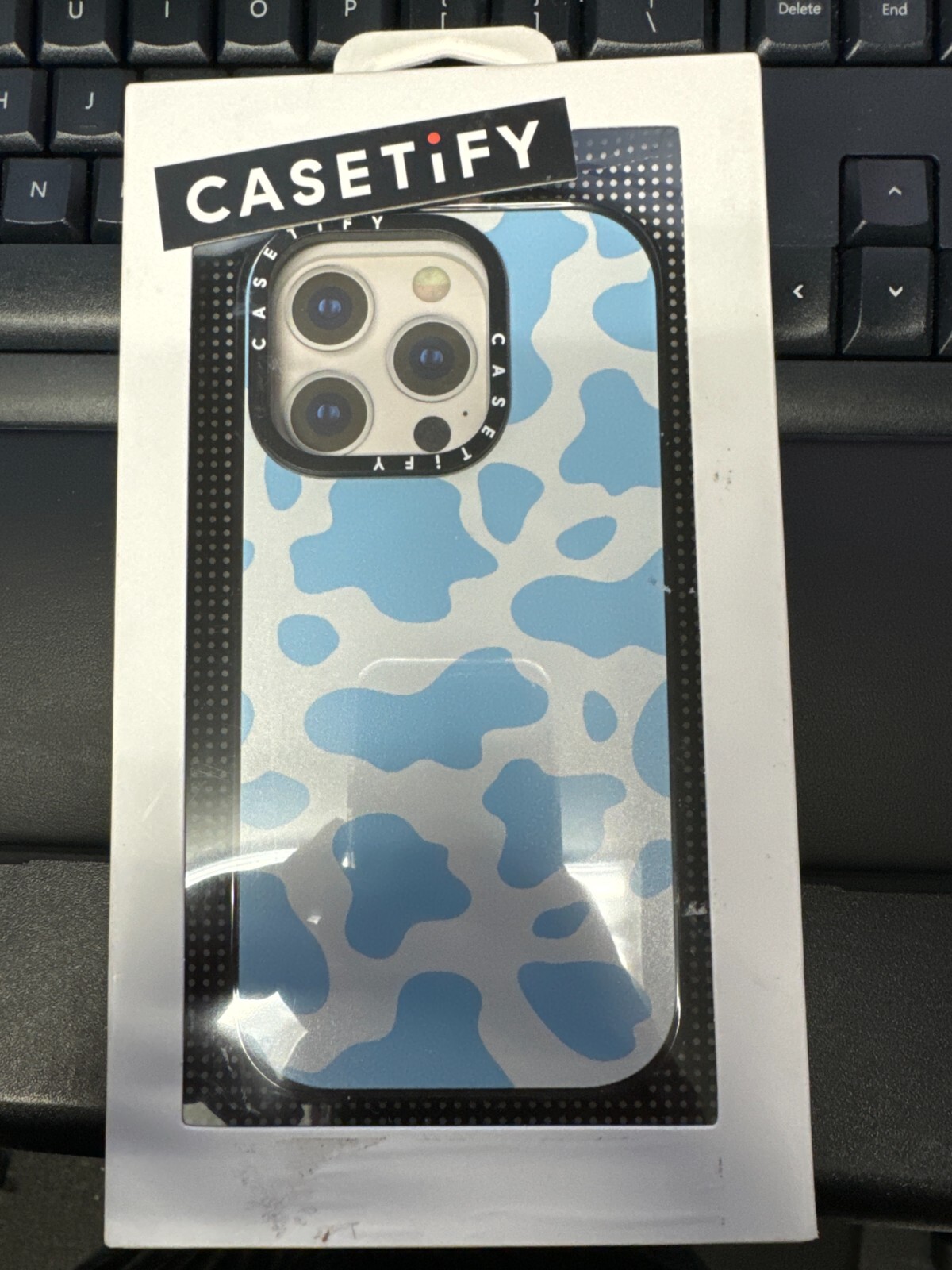 CASETiFY MagSafe Impact Case for iPhone 15 Pro 6.1 - Blue Cow Design-image