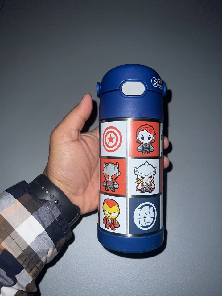 Termo Avengers ChaFor Kids 12 oz Funtainer botella de acero inoxidable con mango Foto 3 de 4