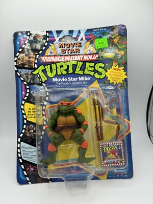 MOC Unpunched Vintage 1991 Playmates Toys TMNT Movie Star Mike Sealed Ugly Box