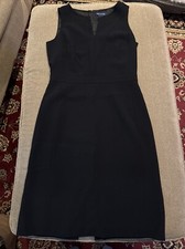 Ann Taylor Women’s Sheath Dress Size 6 Black Sleeveless Zip Back Lined (BL)