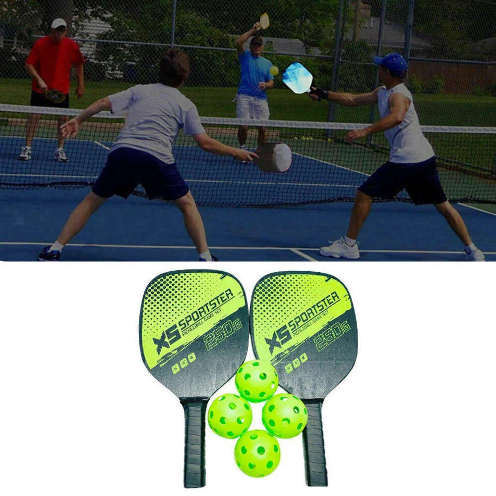 Pickleball XS Sport Paddle Set with 2 Rackets 4 Balls and Carry Bag Ships from USA CA