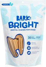 Bright Original Dog Dental Chew Sticks Plaque and Tartar Cleaning, Medium Breeds