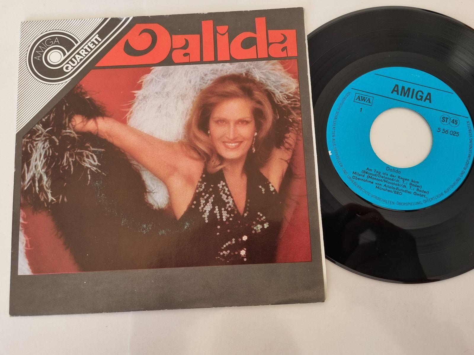 7"" Single Dalida - Am Tag als der Regen kam Vinyl EP Amiga Quartett