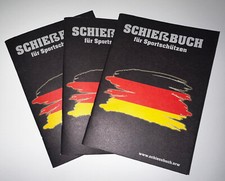 3x Schießbuch für Sportschützen - Din A6 - 32 Seiten - 120 Einträge + Extras BRD