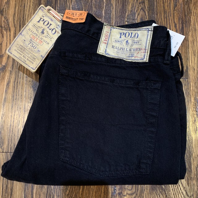POLO RALPH LAUREN-NWT size 35/32 men's black jeans | eBay