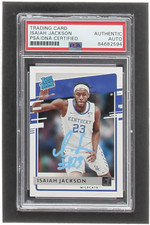 Isaiah Jackson Signed 2021-22 Panini Chronicles Draft Picks #42 / Donruss RC (PS