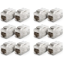 12 CAT7 Patchkabel Verbinder Kupplung RJ45 Verlängerung LAN DSL Adapter Keystone