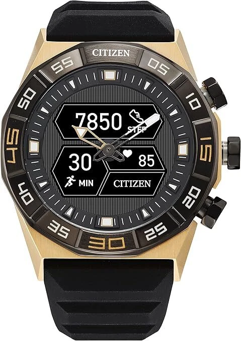 CITIZEN GEN-2 SPORT CZ SMART HYBRID JX2009-03E BLACK DIAL RUBBER MENS WRISTWATCH
