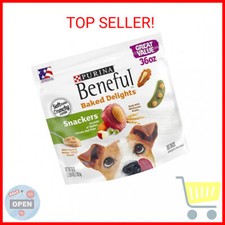 Purina Beneful Made in USA Facilities Dog Training Treats, Baked Delights Snacke